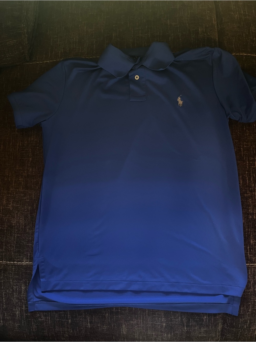 Ralph Lauren Royal Blue Polo with Embroidered Pony performance material